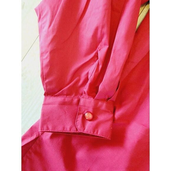 Bob Mackie Wearable Art L Shirt Top Button Front Sequined Red 14  *Fault photo!* - Picture 4 of 8